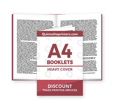 Heavy Cover Matt Laminated A4 Booklets | Quinnstheprinters.com