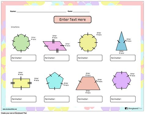 Area And Perimeter Digital Worksheet Storyboard