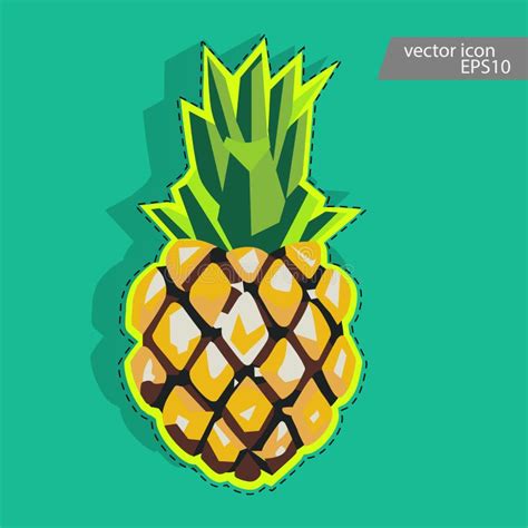 Pineapple Icon Pineapple Vector Label Stock Vector Illustration Of