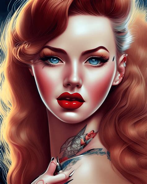 Rockabilly Pin Up Mujer · Creative Fabrica