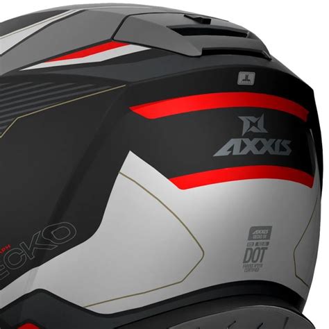 Capacete Axxis Gecko Sv Capital B Vermelho Fosco Grid Motors