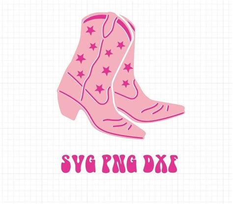 Star Cowboy Boot Svg Dxf Png Disco Cowgirl Space Cowgirl Etsy