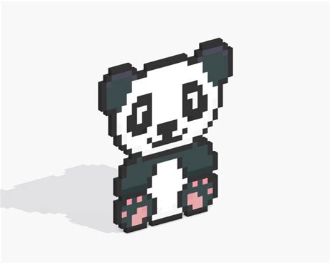 How to Make a Pixel Art Panda - Mega Voxels