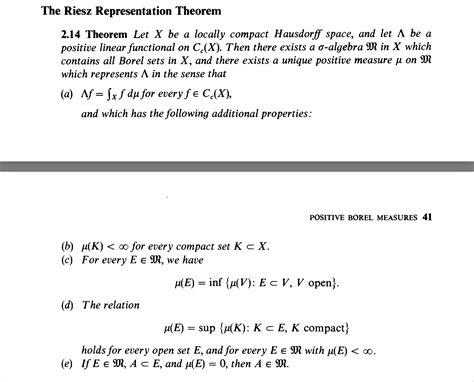 Real Analysis Rudin S Rca Theorem Mathematics Stack Exchange