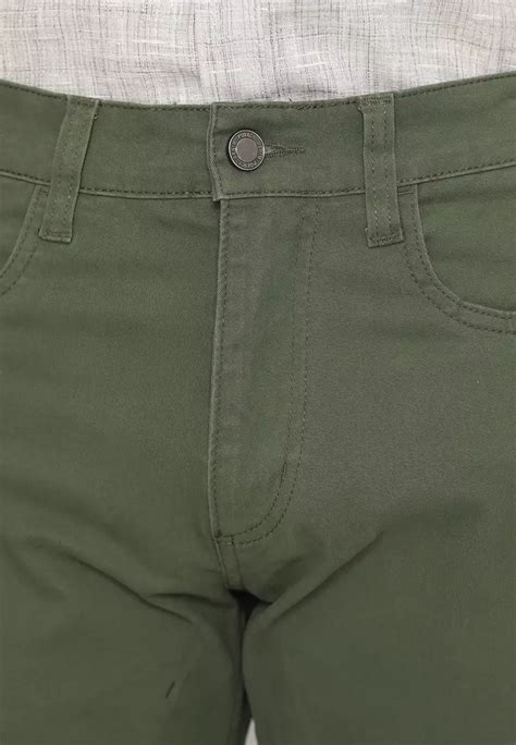 Jual Police Denim Police Celana Chino Panjang V Pocket Sage Green