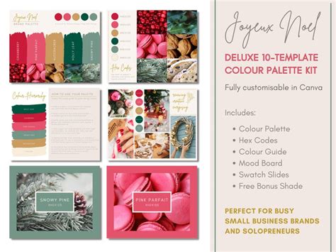 Deluxe Brand Palette Editable Canva Colour Palette With Hex Etsy