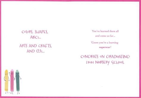 Designer Greetings You Did It Smarty Pants Cheering Crayons On Pink