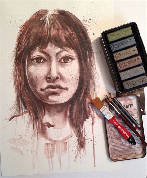 Drawing With Derwent XL Graphite Blocks And Graphtint Pencil On