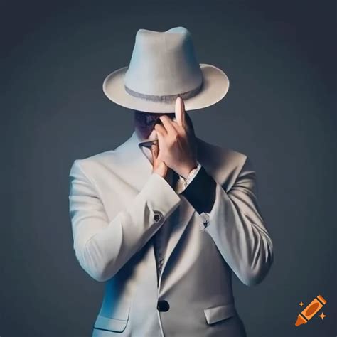 Man In A White Suit With A White Fedora