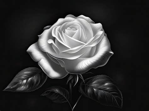 Premium Photo | Beautiful white rose on a black background