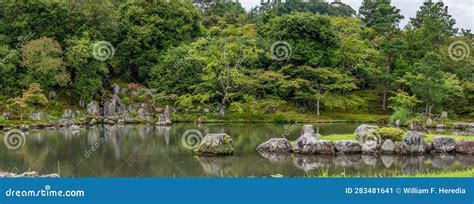 Tenryuji Sogenchi Pond Garden Kyoto Japan Royalty Free Stock