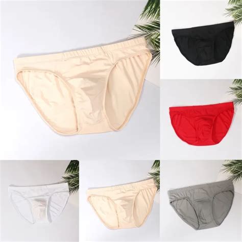 CULOTTE DE BIKINI Basse Hauteur Pour Hommes En Soie Glac E Grise Sous V