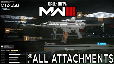 All Attachments Of CZ 805 BREN MTZ 556 In Modern Warfare 3 OPEN BETA