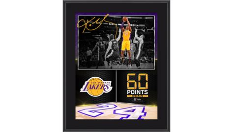 Kobe Bryant Plaque With Digital Signature Charitystars