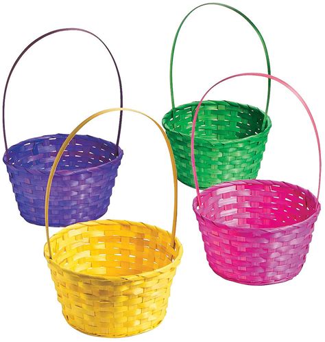 Large Solid Color Easter Woven Basket Wholesale With Handles Union Source