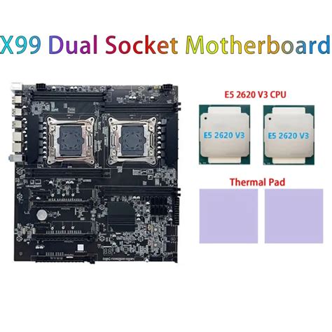 1 Set X99 Dual Socket Motherboard LGA2011 3 Dual CPU Motherboard