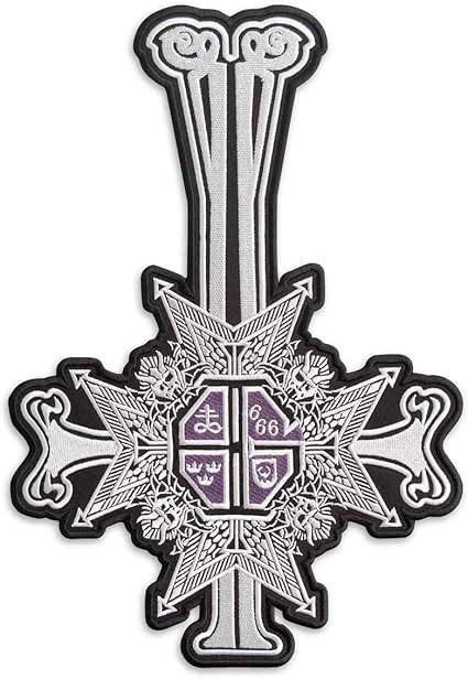 Ghost Band Grucifix Cross Embroidered Patch Rock Iron On