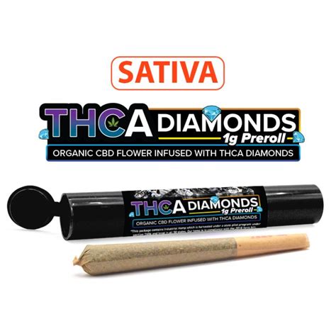 99 Thca Diamonds Infused Sativa Cbd Flower 1g Pre Roll