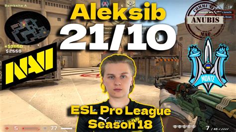 CSGO POV NAVI Aleksib 25 13 Vs Monte Mirage ESL Pro League Season