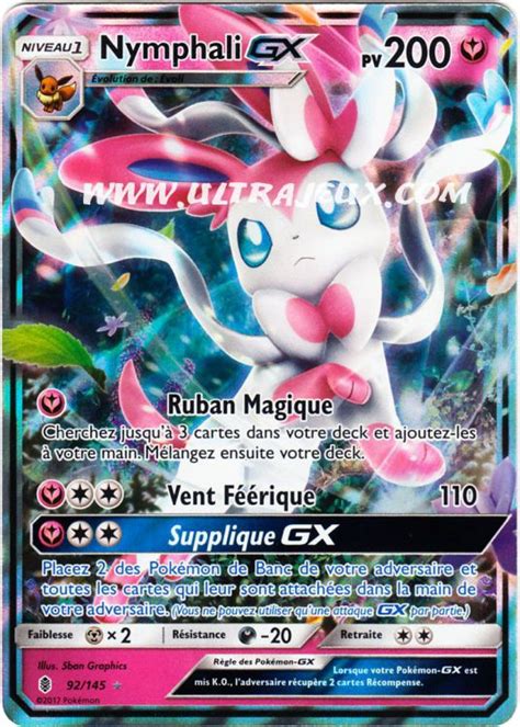 Nymphali Gx 92 145 Carte Pokémon Cartes à l Unité Français UltraJeux