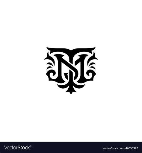 Tm Monogram Logo Royalty Free Vector Image Vectorstock Hot Sex Picture