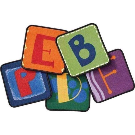 Alphabet Blocks Carpet Squares - Set of 26