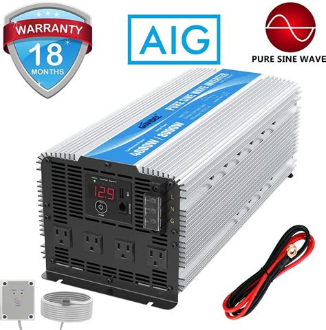 Giandel 4000 Watt Inverter Pure Sine Wave With 4 Outlets