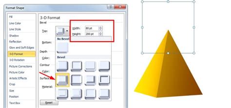 Create Simple 3D Pyramid In PowerPoint Using Shapes