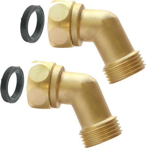 Garden Hose Elbow Connector 45 Degree Hose ExtenderSolid Brass Adapter