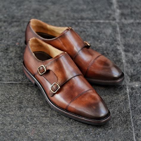 504 Double Monk Strap Patina Paint Shopee Thailand