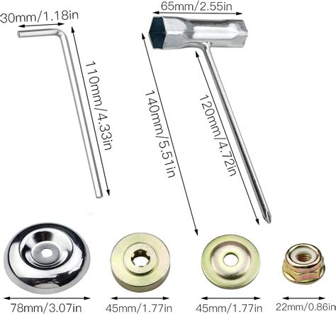 6 Morceaux Kit Ecrou Tete Debroussailleuse Universelle Kit Fixation