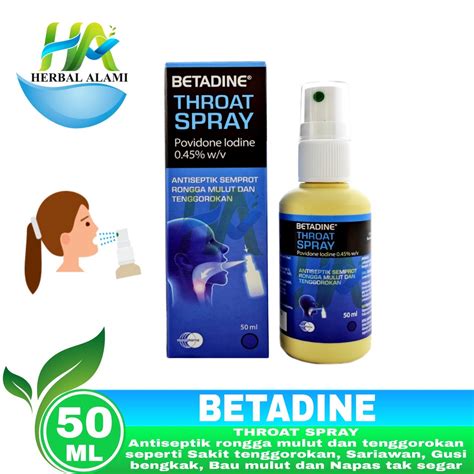 Jual Betadine Throat Spray Antiseptik Tenggorokan Dan Rongga Mulut