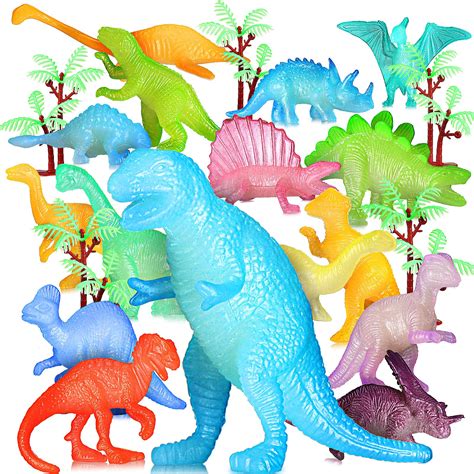 Buy Skylety 60 Pieces Mini Luminous Dinosaurs Glow In The Dark Mini