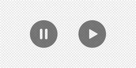Reproducir Y Pausar Icono De Botón Aislado Simple Establecido En Fondo