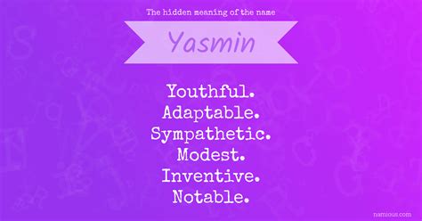 The hidden meaning of the name Yasmin | Namious