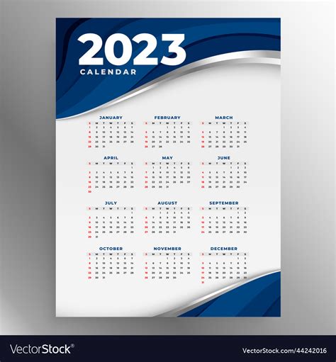 Nice 2023 office calendar layout for business desk