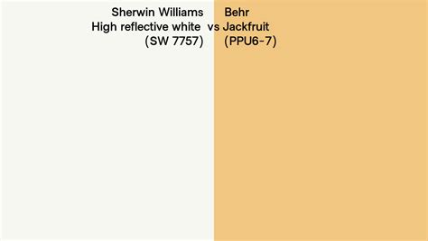 Sherwin Williams High Reflective White SW 7757 Vs Behr Jackfruit