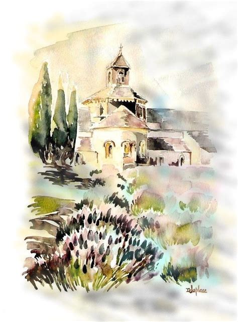 Sénanque Monuments Aquarelle Sud de la france