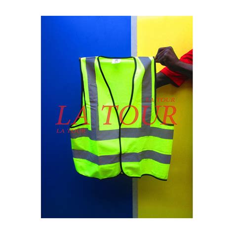 Gilet Fluorescent 1°choix Xl Bt Couture Noire Original Vert Citron