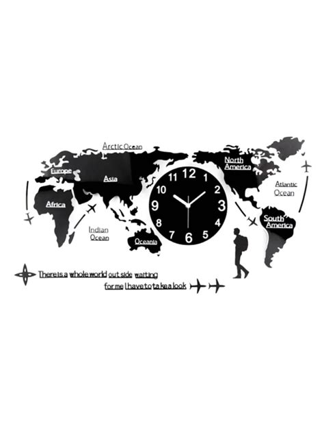 2023 World Map Clocks 3d Office Art Creative Nordic Design Luxury ...