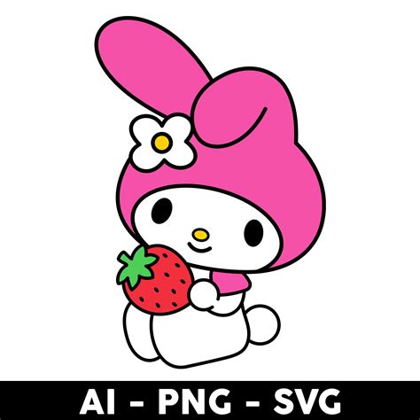 Kitty My Melody Strawberry Svg My Melody Svg Hello Kitty S Inspire