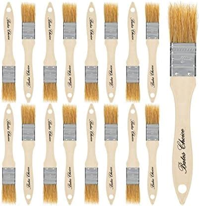 Bates Chip Paint Brushes 1 Inch 16 Pack Natural Bristle Painting