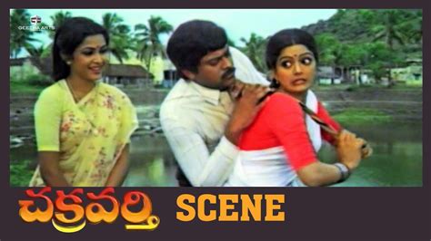 Chakravarthy Telugu Movie Scenes Chiranjeevi Mohan Babu Bhanu Priya