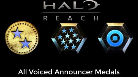 Halo Reach All Voiced Announcer Medals Youtube