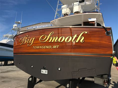 Big Smooth Townsend Montana Boat Transom | BOATS TRANSOM ARTWORK PAINTING | EVERETT NAUTICAL DESIGNS