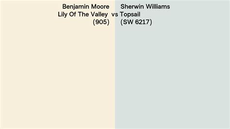 Benjamin Moore Lily Of The Valley 905 Vs Sherwin Williams Topsail SW