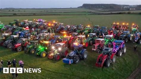 Aerial Video Shows Festive Tractor Run In Memory Of Teenager Bbc News