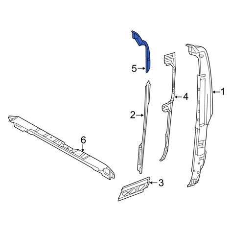 Ram OE 68134182AA Rear Left Upper Body D Pillar Reinforcement