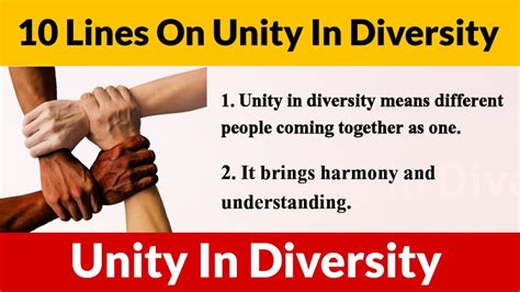 10 Lines Essay On Unity In Diversity 10 Easy Sentences About Unity In