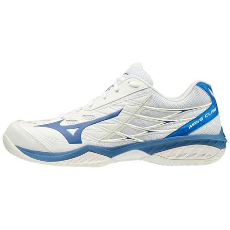 Giày Cầu Lông Mizuno Wave Claw Trắng Xanh Wide